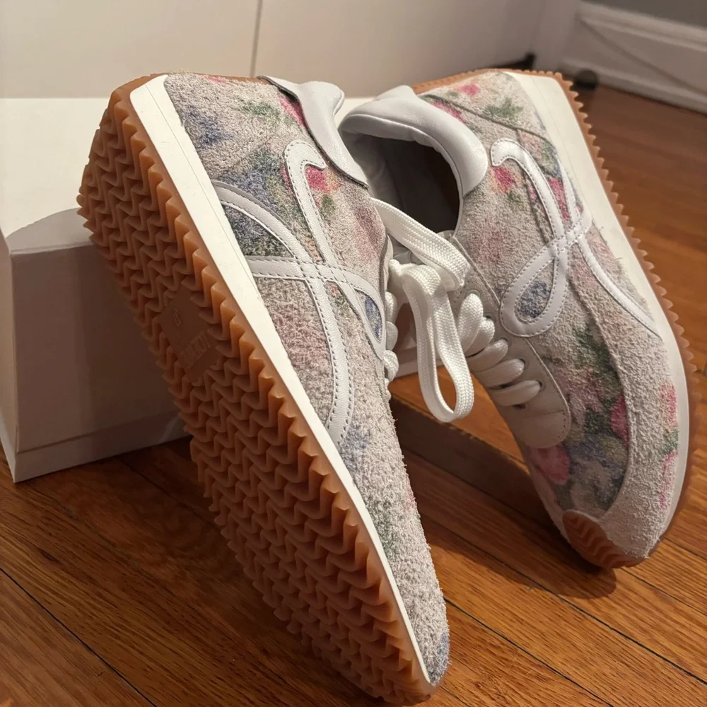 NWT LOEWE Authentic Sneakers 37 white/Pink Multicolorlor - Picture 10 of 17